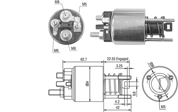 Тяговое реле, стартер 940113050423 MAGNETI MARELLI