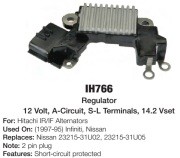 Реле регулятор напряжения генератора IH766 TRANSPO