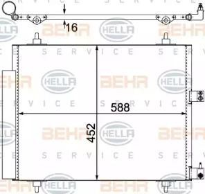 Конденсатор, кондиционер 8FC 351 305-221 HELLA