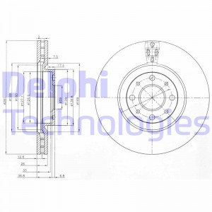 Тормозной диск BG3699 DELPHI
