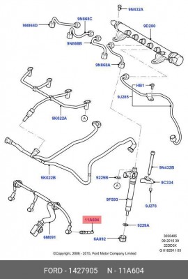 Свеча накаливания 1 427 905 FORD