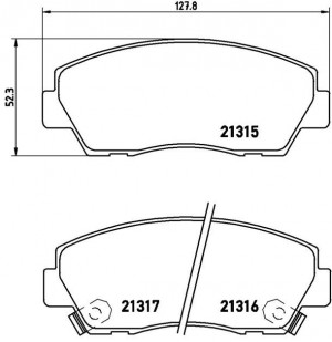 Комплект тормозных колодок, диско P 49 014 BREMBO