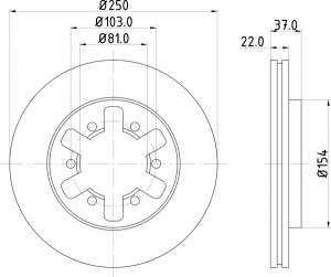 Тормозной диск MDC858 MINTEX
