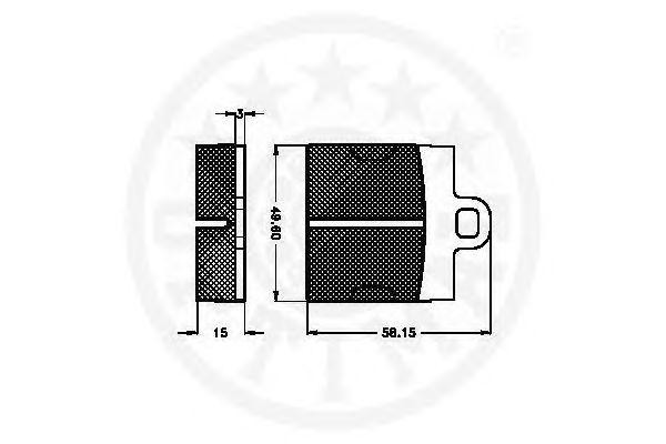Комплект тормозных колодок, диско 2195 OPTIMAL
