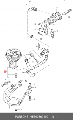 Насос дополнительного воздуха 95560560100 PORSCHE
