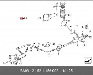 Ремкомплект, главный цилиндр 21 52 1 156 003 BMW