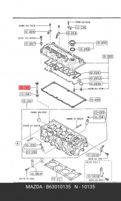 Комплект болтов головки цилидра B630-10-135 MAZDA