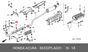 Лямбда-зонд 36532PLAG01 HONDA