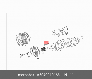 Шпонка A 604 991 01 68 MERCEDES BENZ