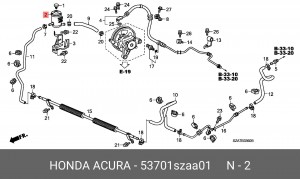 Бачок расширительный системы усилителя руля 53701SZAA01 HONDA
