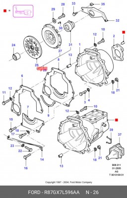 Комплект сцепления R87GX-7L596-AA FORD