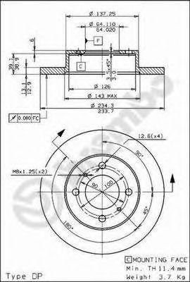 Тормозной диск 08.5243.30 BREMBO