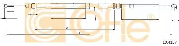 Трос ручного тормоза 10.4157 COFLE