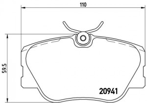 Комплект тормозных колодок, диско P50008 BREMBO