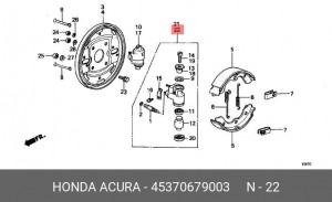 Колесный тормозной цилиндр 45370679003 HONDA