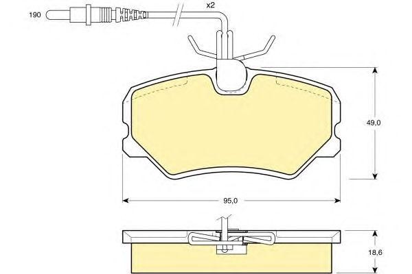 Комплект тормозных колодок, диско 6107931 GIRLING