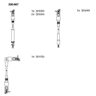 Ккомплект проводов зажигания 300667 BREMI