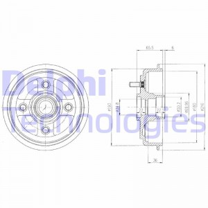Тормозной барабан BF434 DELPHI