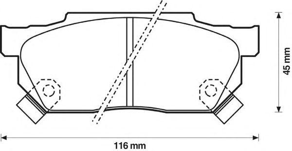 Комплект тормозных колодок, диско 572238B BENDIX JURID