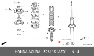 Амортизатор 52611S1AE01 HONDA