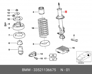 Амортизатор подвески 33 52 1 136 675 BMW