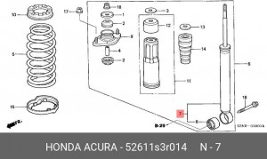 Амортизатор подвески 52611-S3R-014 HONDA