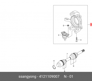 Деталь 4121109007 SSANG YONG