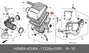 Воздушный фильтр 17220PV1000 HONDA