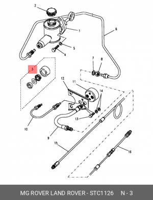 Ремкомплект, главный цилиндр STC1126 LAND ROVER