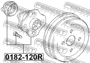 Ступица колеса 0182-120R FEBEST