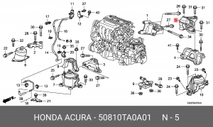 Подушка двигателя 50810-TA0-A01 HONDA