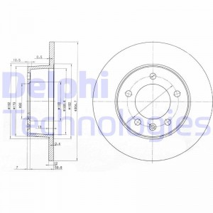 Тормозной диск BG3681 DELPHI