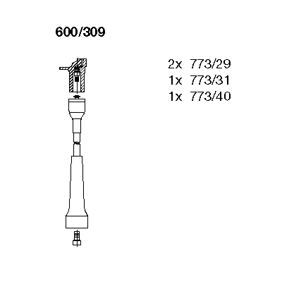 Ккомплект проводов зажигания 600309 BREMI
