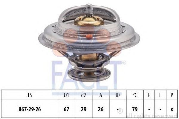 Термостат, охлаждающая жидкость 7.8638S FACET