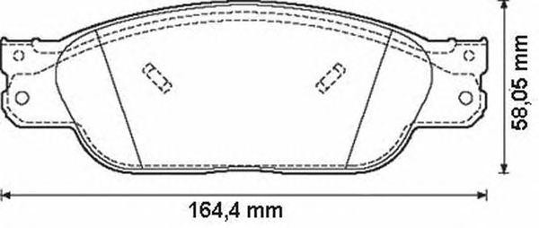 Комплект тормозных колодок, диско 573023B BENDIX JURID