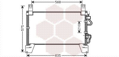Конденсатор, кондиционер 81005077 VAN WEZEL