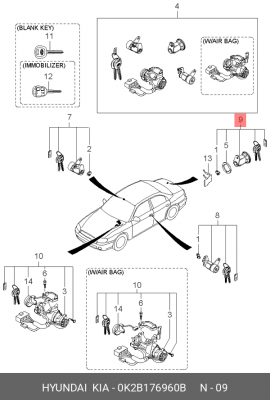 Деталь 0K2B176960B HYUNDAI KIA