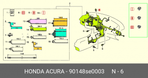 Болт крепления 90148SE0003 HONDA