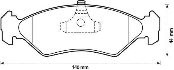 Комплект тормозных колодок, диско 571913B BENDIX JURID