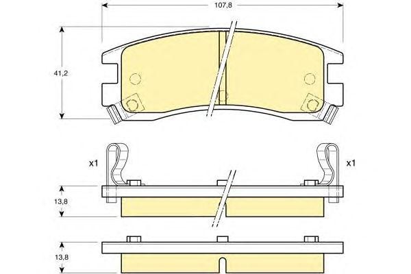 Комплект тормозных колодок, диско 6140429 GIRLING