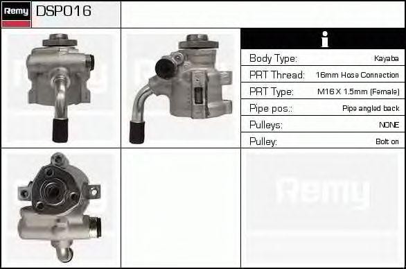 Гидравлический насос, рулевое управление DSP016 DELCO REMY