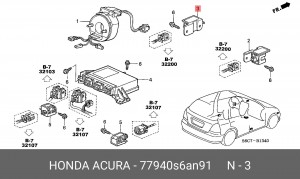 Деталь 77940S6AN91 HONDA