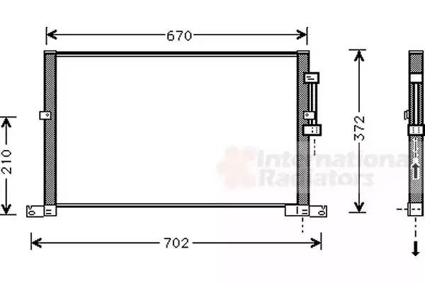 Конденсатор, кондиционер 77005032 VAN WEZEL