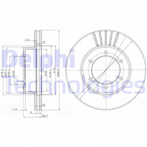 Тормозной диск BG3423 DELPHI