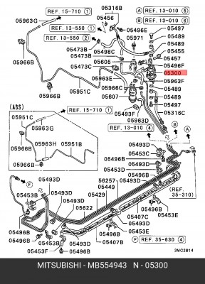 Фильтр топливный MB554943 MITSUBISHI