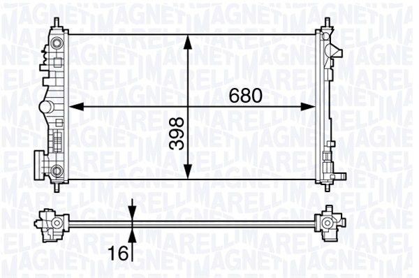 Радиатор охлаждения ДВС 350213521003 MAGNETI MARELLI
