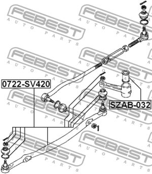 Подушка крепления рулевой рейки SZAB-032 FEBEST