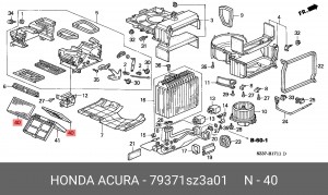 Фильтр, воздух во внутренном пространстве 79371SZ3A01 HONDA