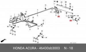 Тормозной шланг 46430SB3003 HONDA