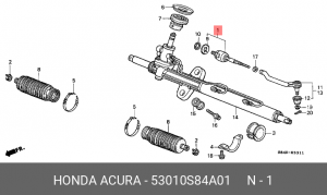 Осевой шарнир, рулевая тяга 53010S84A01 HONDA